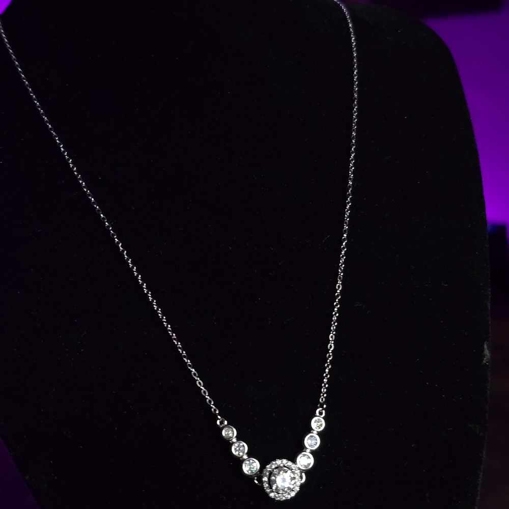 .5 Ct Moissanite 925 Silver Necklace